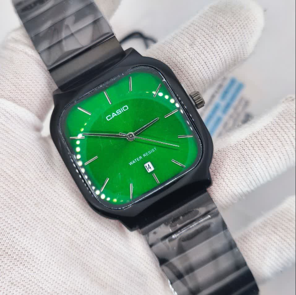 ساعت مچی مردانه کاسیو اولدمانی تری AAA CASIO موتور ژاپنی بلک + فول پک