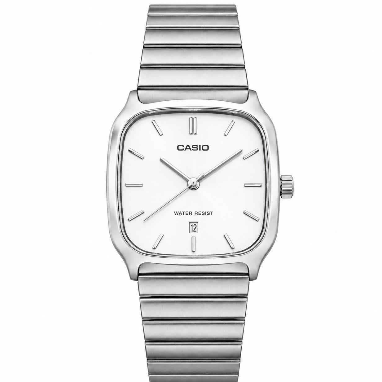 ساعت مچی مردانه کاسیو اولدمانی تری AAA CASIO موتور ژاپنی صفحه سفید + فول پک