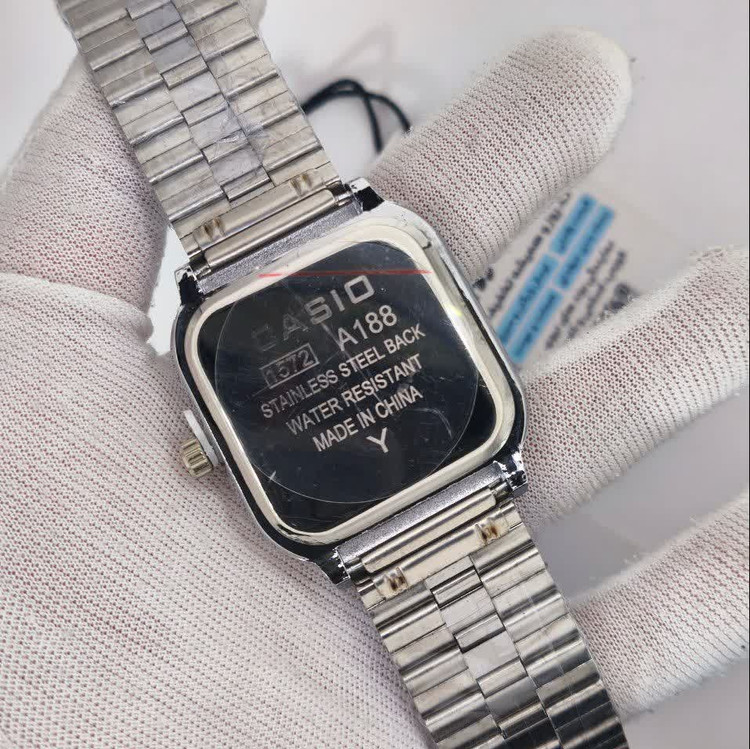 ساعت مچی مردانه کاسیو اولدمانی تری AAA CASIO موتور ژاپنی صفحه سفید + فول پک