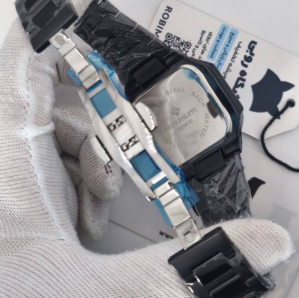 ساعت مچی عقربه ای مردانه پتک فیلیپ PATEKPHILIPPE مشکی سبز + + فول پک