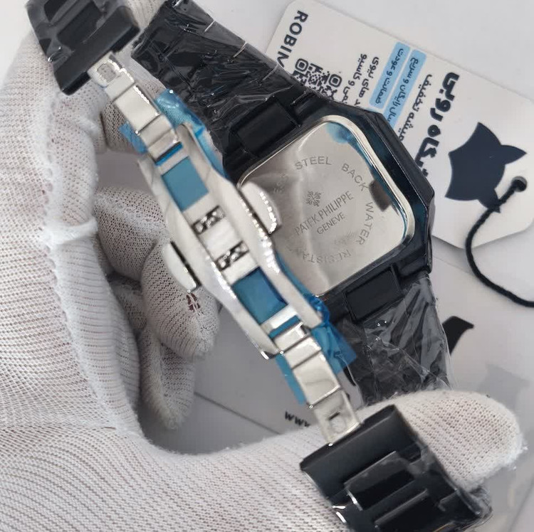 ساعت مچی عقربه ای مردانه پتک فیلیپ PATEKPHILIPPE مشکی سبز + + فول پک