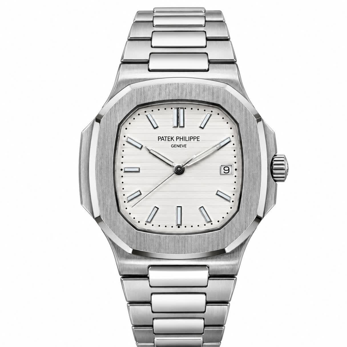 ساعت مچی عقربه ای مردانه پتک فیلیپ PATEKPHILIPPE نقره ای سفید + + فول پک