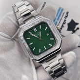 ساعت مچی عقربه ای مردانه پتک فیلیپ PATEKPHILIPPE نقره ای سبز + + فول پک
