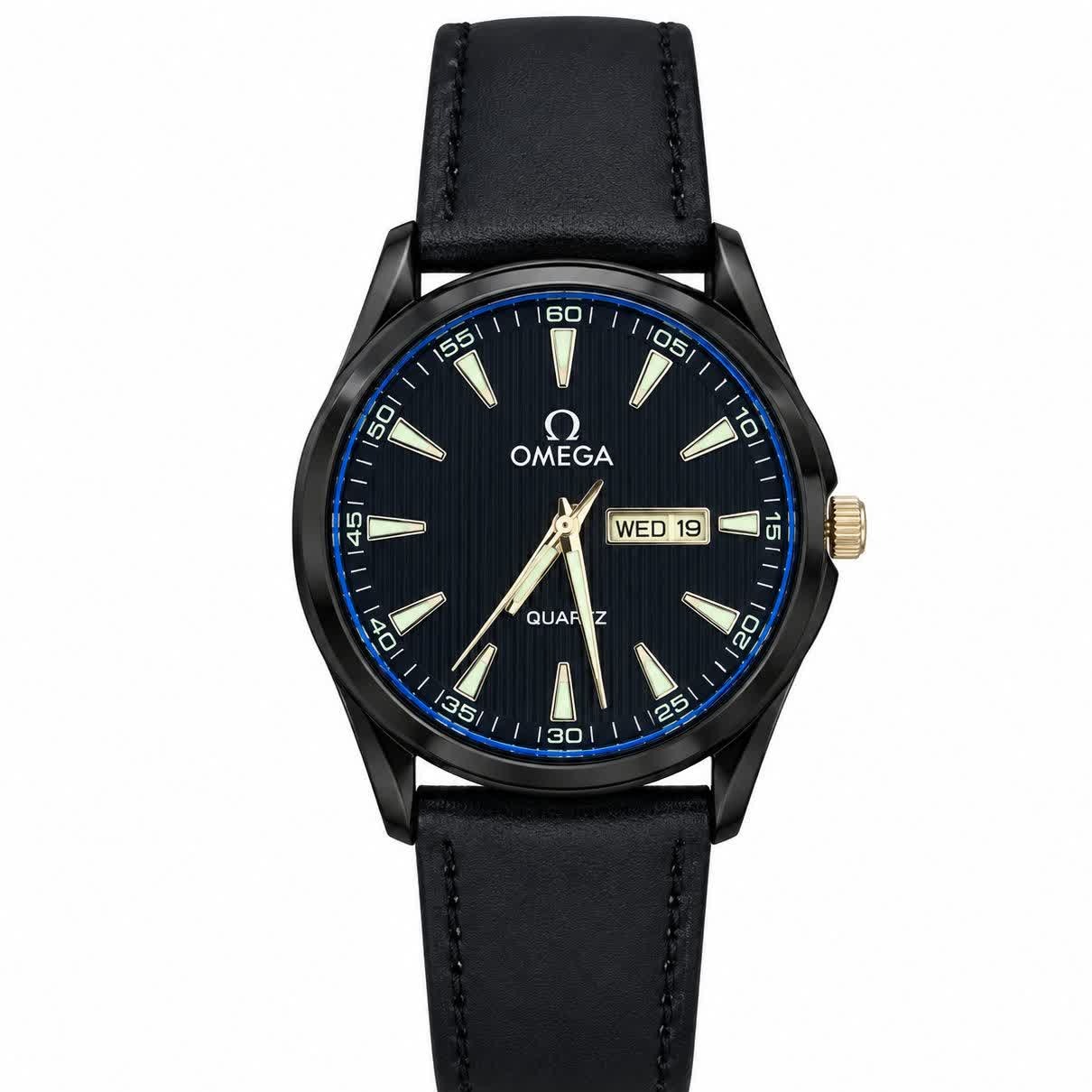 ساعت مچی مردانه اُمگا OMEGA فول مشکی