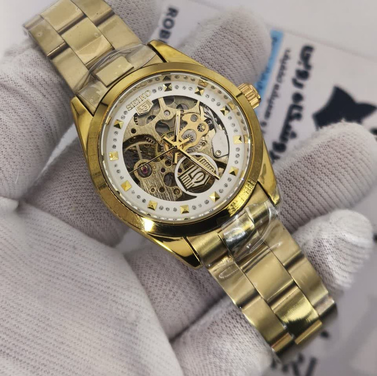 ساعت مچی اتوماتیک زنانه سیکو پنج SEIKO 5 صفحه سفید