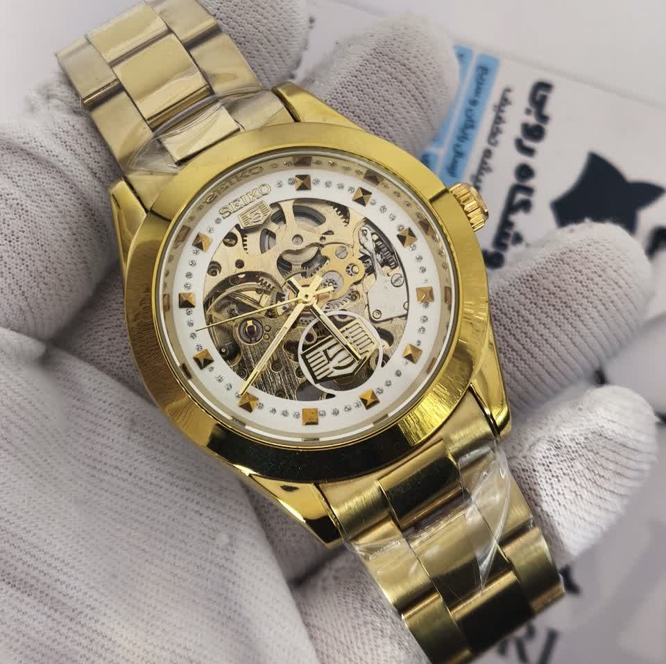 ساعت مچی اتوماتیک مردانه سیکو پنج SEIKO 5 صفحه سفید