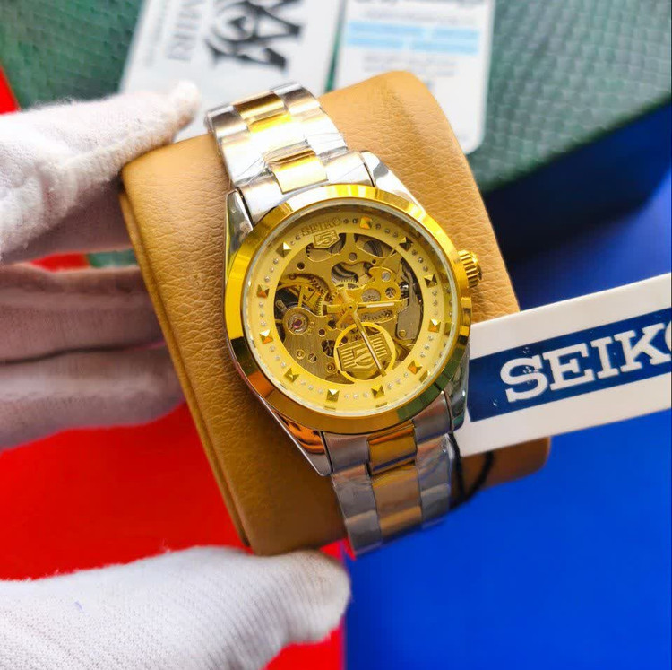 ساعت مچی اتوماتیک زنانه سیکو پنج SEIKO 5 نقره ای طلایی