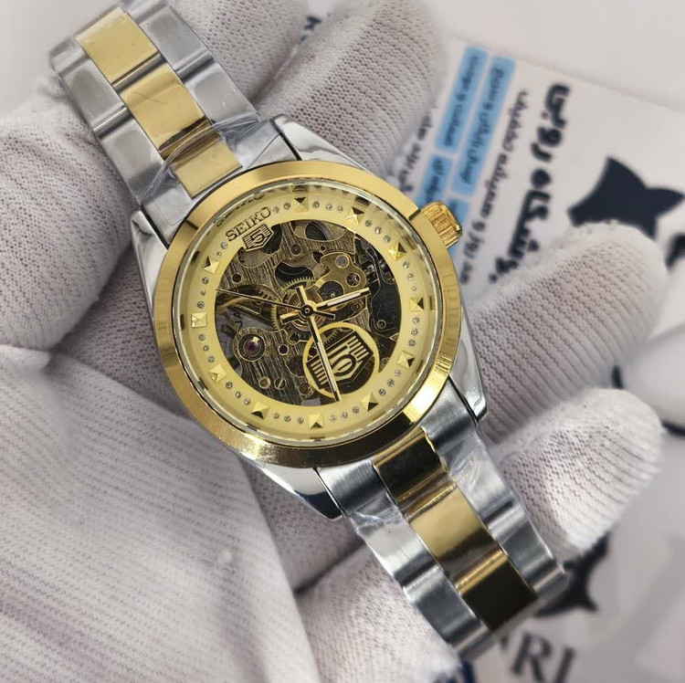 ساعت مچی اتوماتیک زنانه سیکو پنج SEIKO 5 نقره ای طلایی