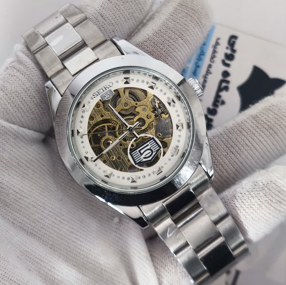ساعت مچی اتوماتیک مردانه سیکو پنج SEIKO 5 نقره ای