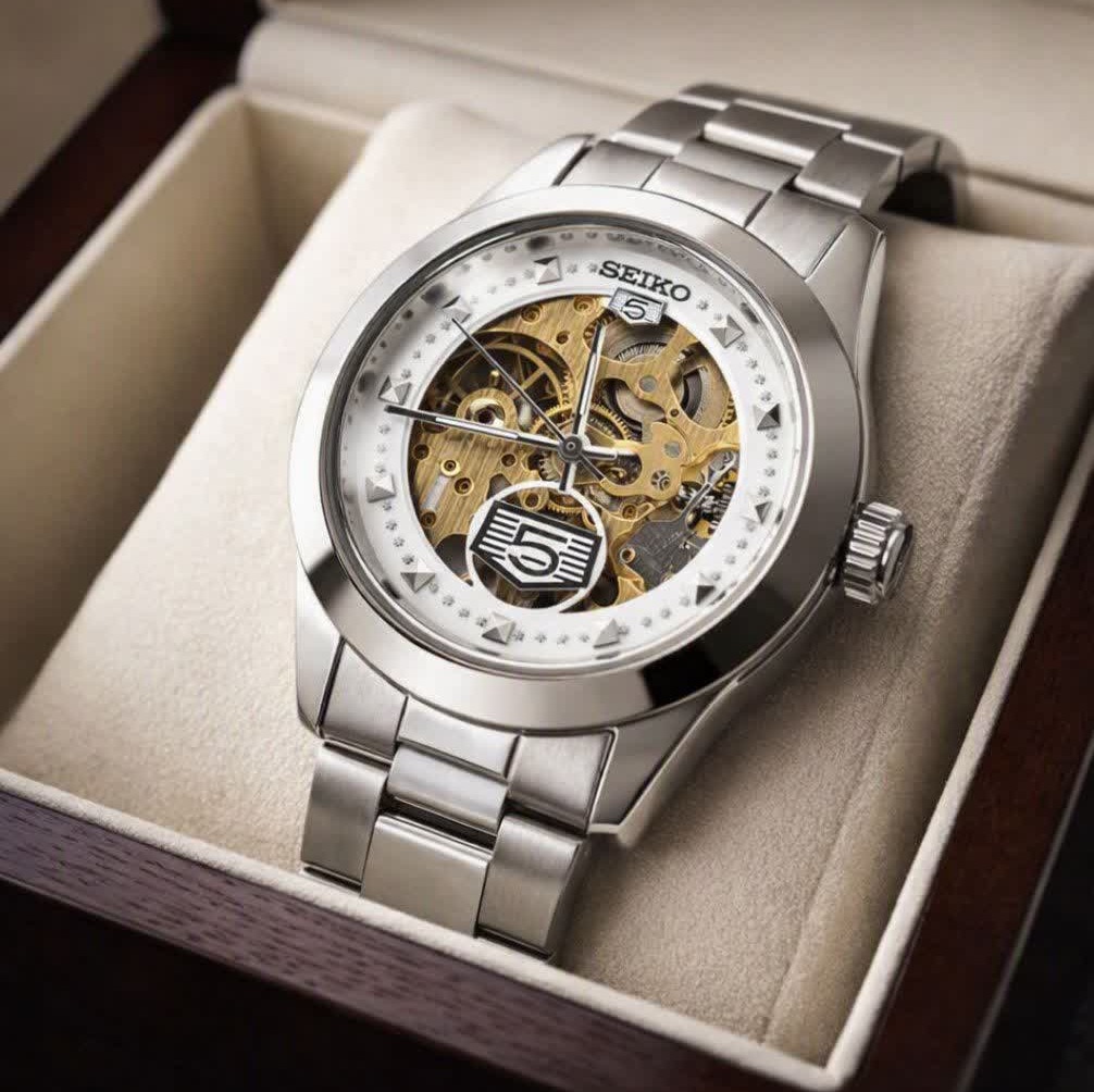 ست ساعت مچی اتوماتیک زنانه و مردانه سیکو پنج SEIKO 5 نقره ای