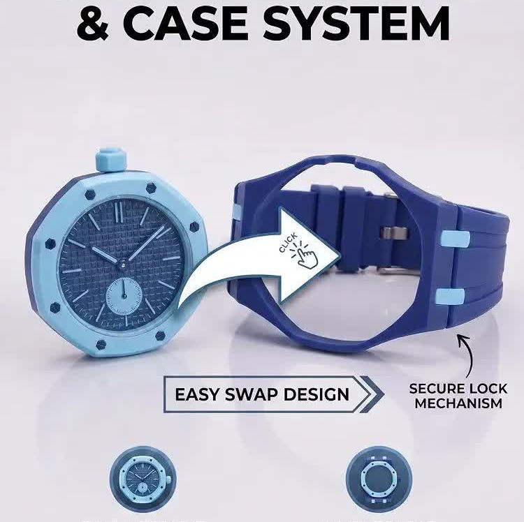 ساعت اسپرت سواچ پیگه AP Swatch Royal Pop (ZZ) فول پک آبی سرمه ای