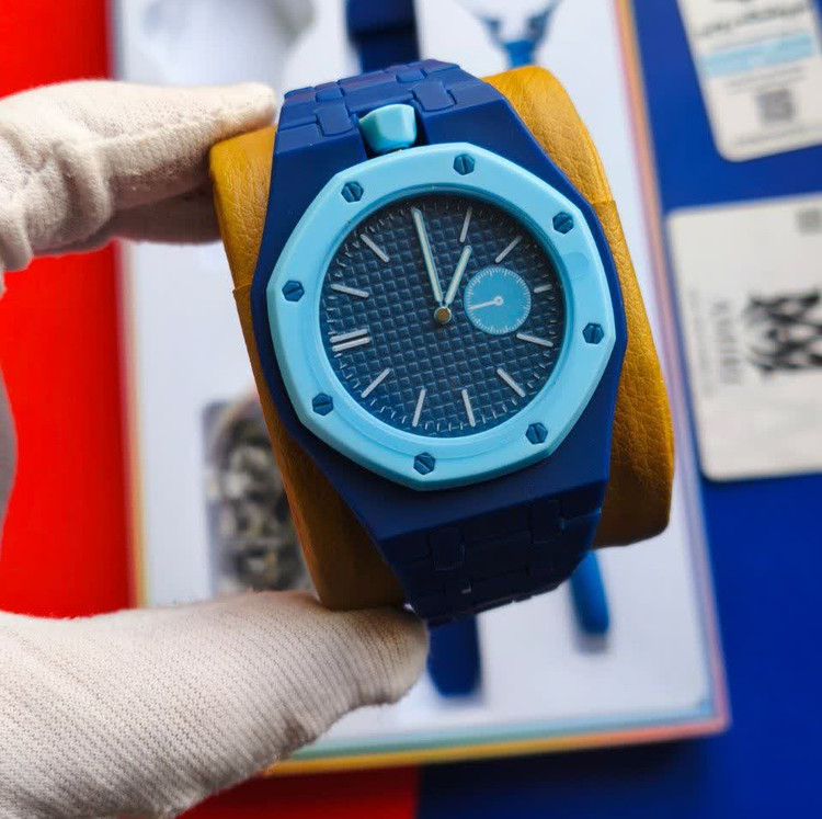 ساعت اسپرت سواچ پیگه AP Swatch Royal Pop (ZZ) فول پک آبی سرمه ای