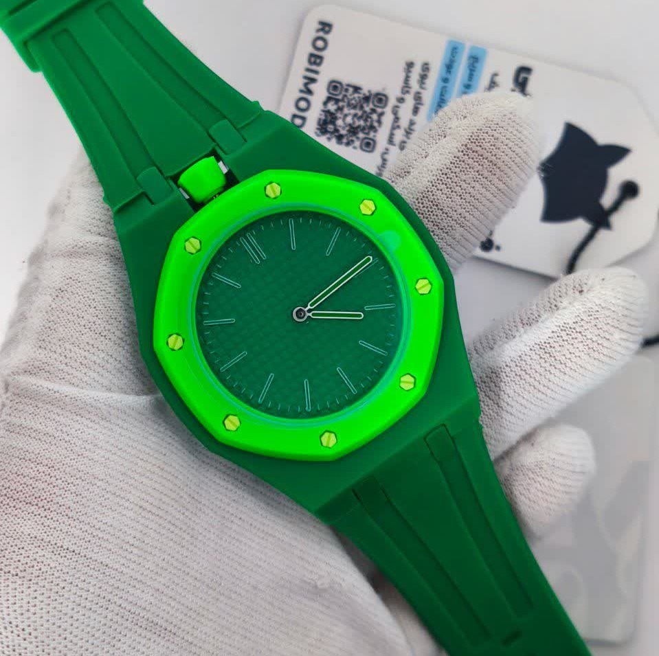 ساعت اسپرت سواچ پیگه AP Swatch Royal Pop (ZZ) فول پک سبز پرنگ