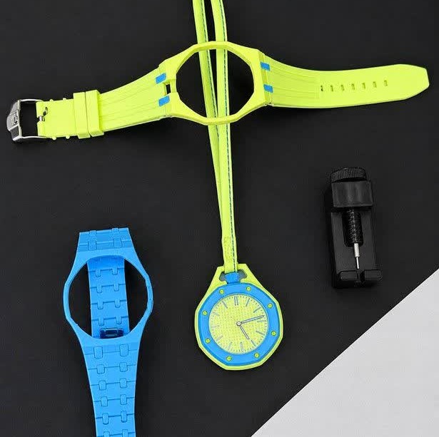 ساعت اسپرت سواچ پیگه AP Swatch Royal Pop (ZZ) فول پک آبی سبز