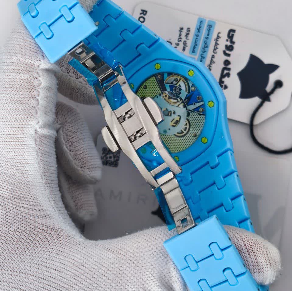 ساعت اسپرت سواچ پیگه AP Swatch Royal Pop (ZZ) فول پک آبی سبز