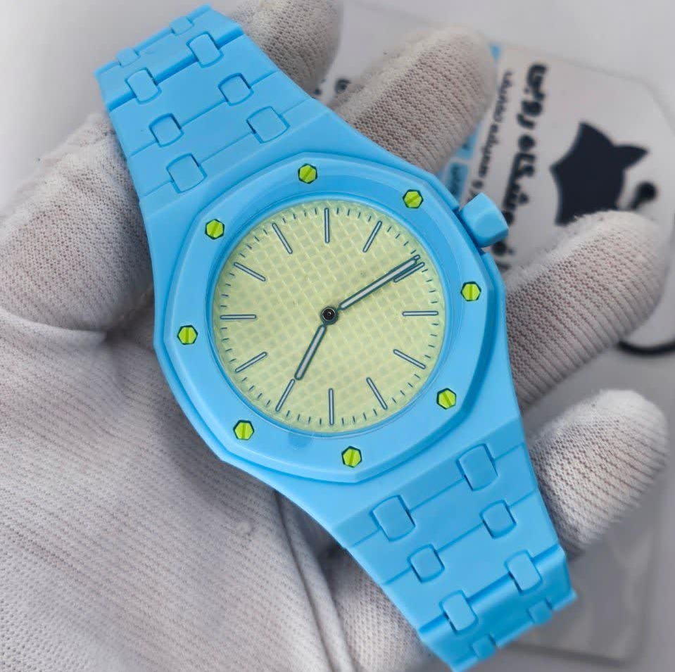 ساعت اسپرت سواچ پیگه AP Swatch Royal Pop (ZZ) فول پک آبی سبز
