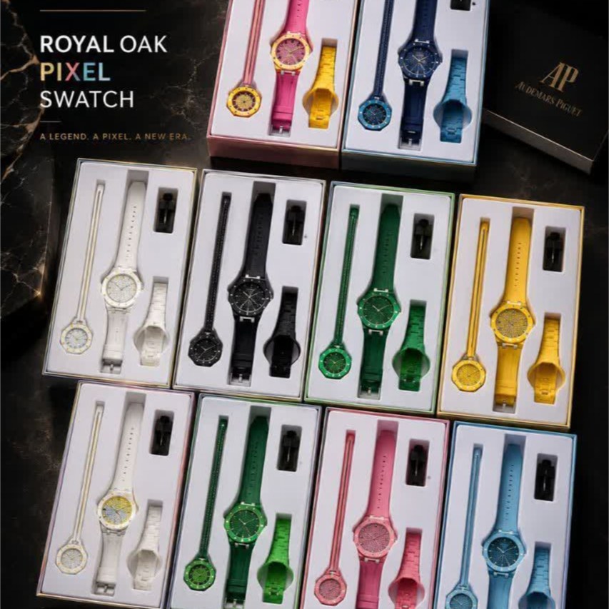 ساعت اسپرت سواچ پیگه AP Swatch Royal Pop (ZZ) فول پک قرمز