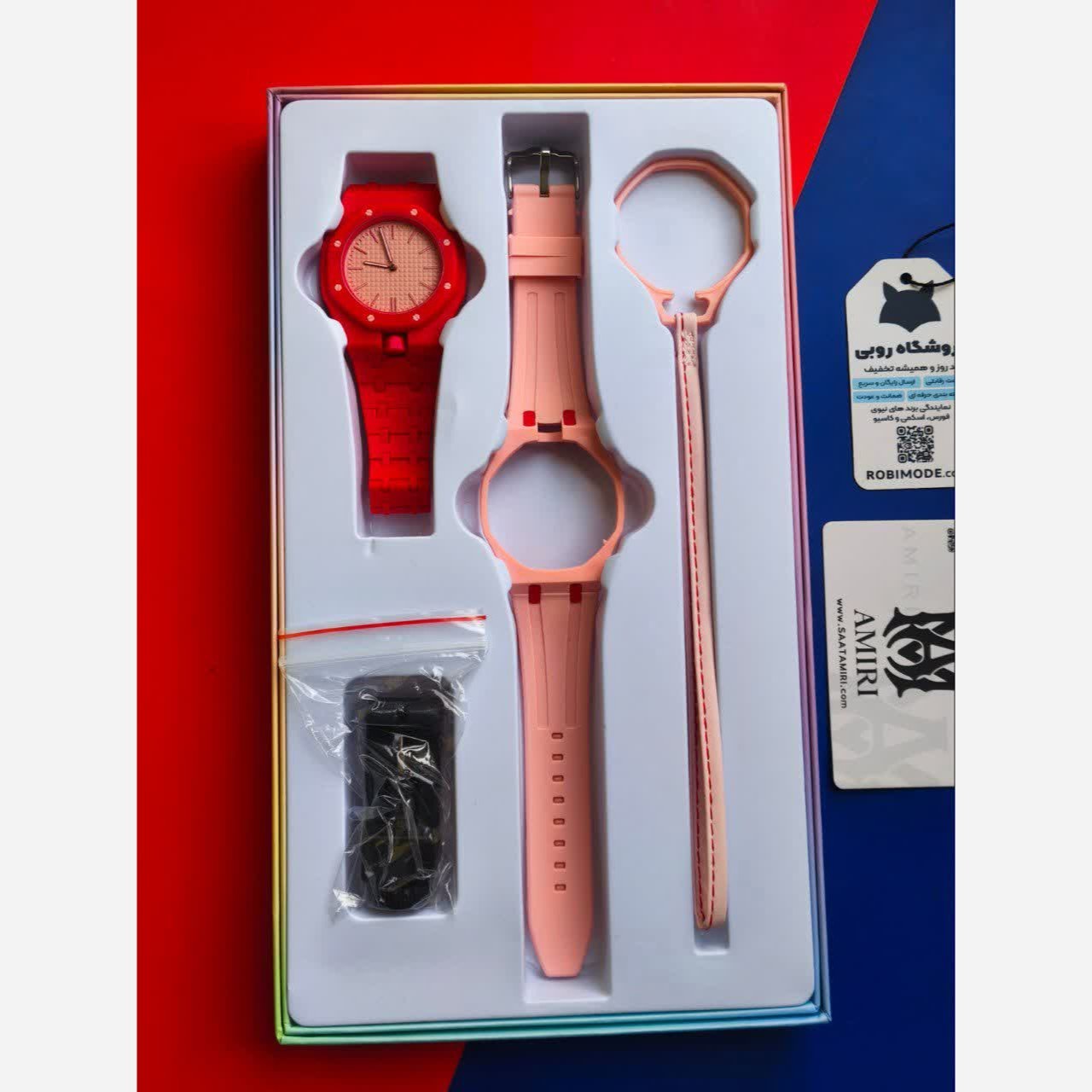 ساعت اسپرت سواچ پیگه AP Swatch Royal Pop (ZZ) فول پک قرمز
