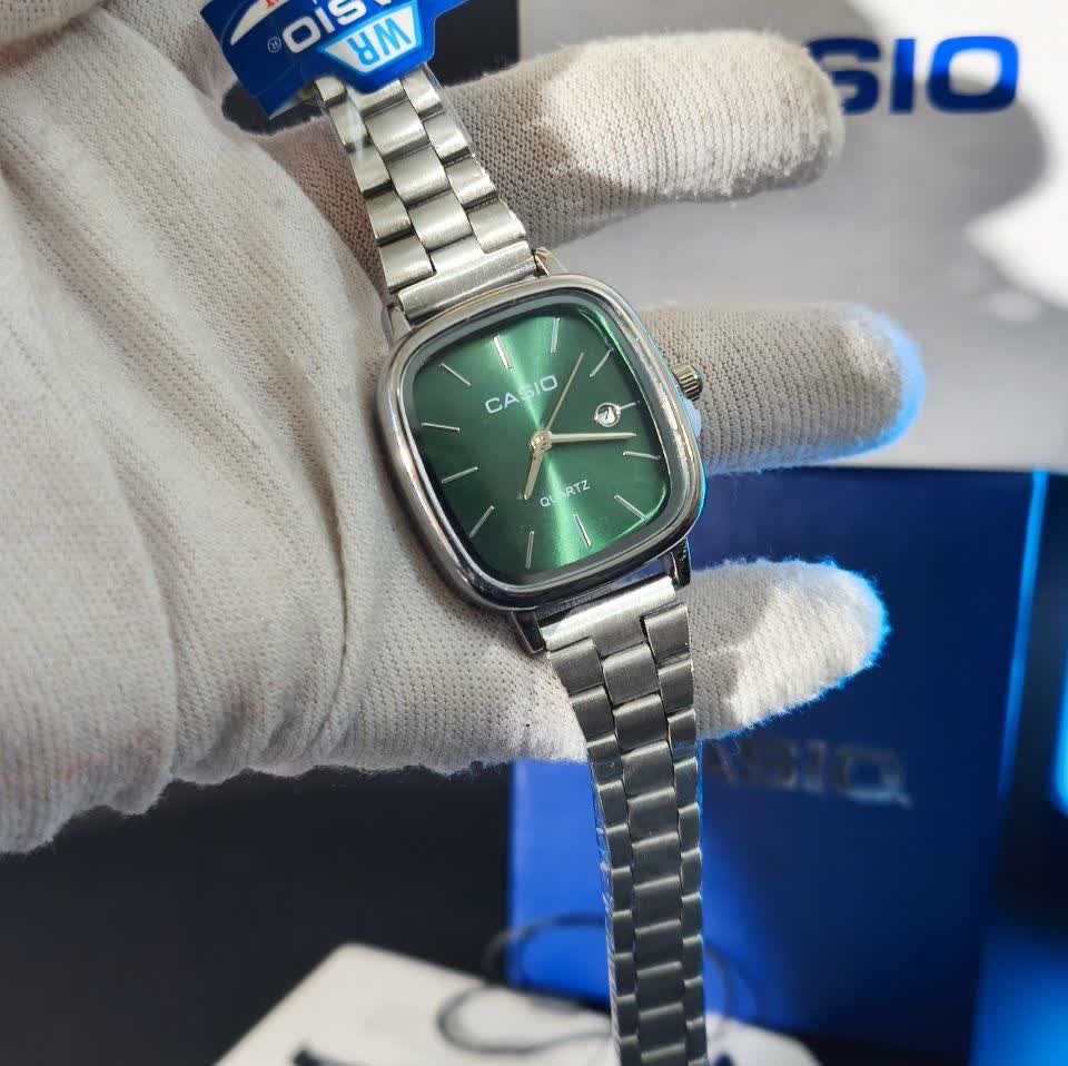 ساعت مچی زنانه کاسیو اولدمانی CASIO موتور ژاپن کدP15 + جعبه
