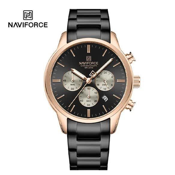 ساعت مچی نیوی فورس مردانه کرنوگراف NAVIFORCE مدل NF8076 فول بلک