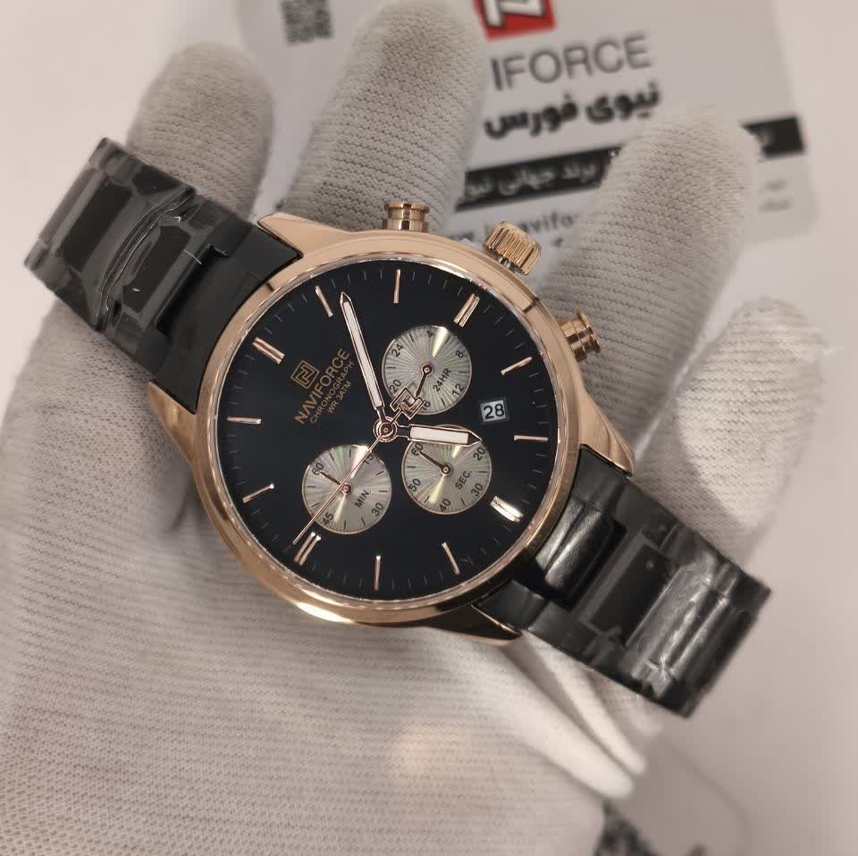 ساعت مچی نیوی فورس مردانه کرنوگراف NAVIFORCE مدل NF8076 فول بلک