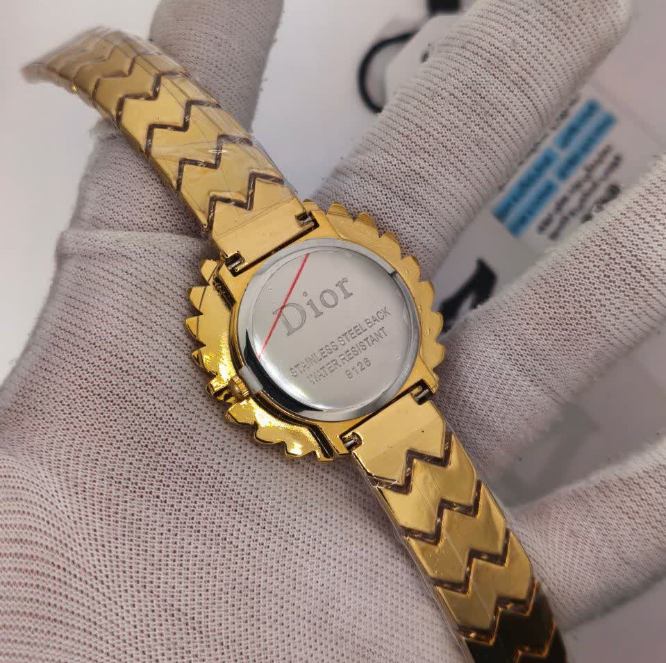 ساعت مچی زنانه دیور Dior استیل طرح آفتابگردان