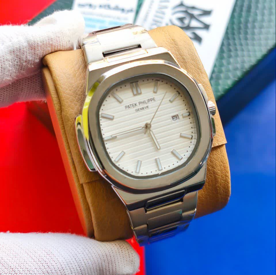 ساعت مچی عقربه ای مردانه پتک فیلیپ PATEKPHILIPPE صفحه سفید
