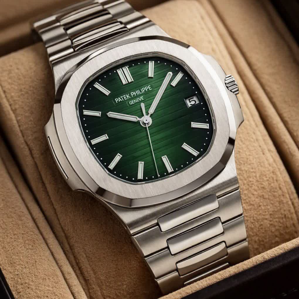 ساعت مچی عقربه ای مردانه پتک فیلیپ PATEKPHILIPPE صفحه سبز