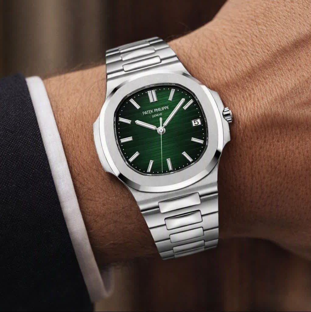 ساعت مچی عقربه ای مردانه پتک فیلیپ PATEKPHILIPPE صفحه سبز