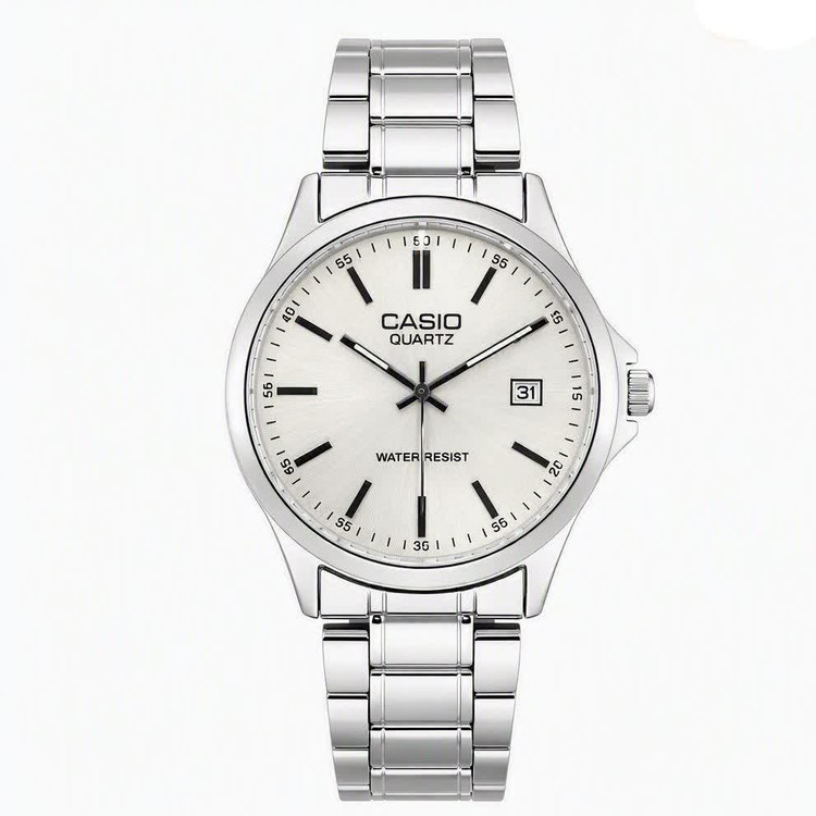 ساعت مچی مردانه کاسیو CASIO موتور ژاپن صفحه سفید مدلP1 + جعبه
