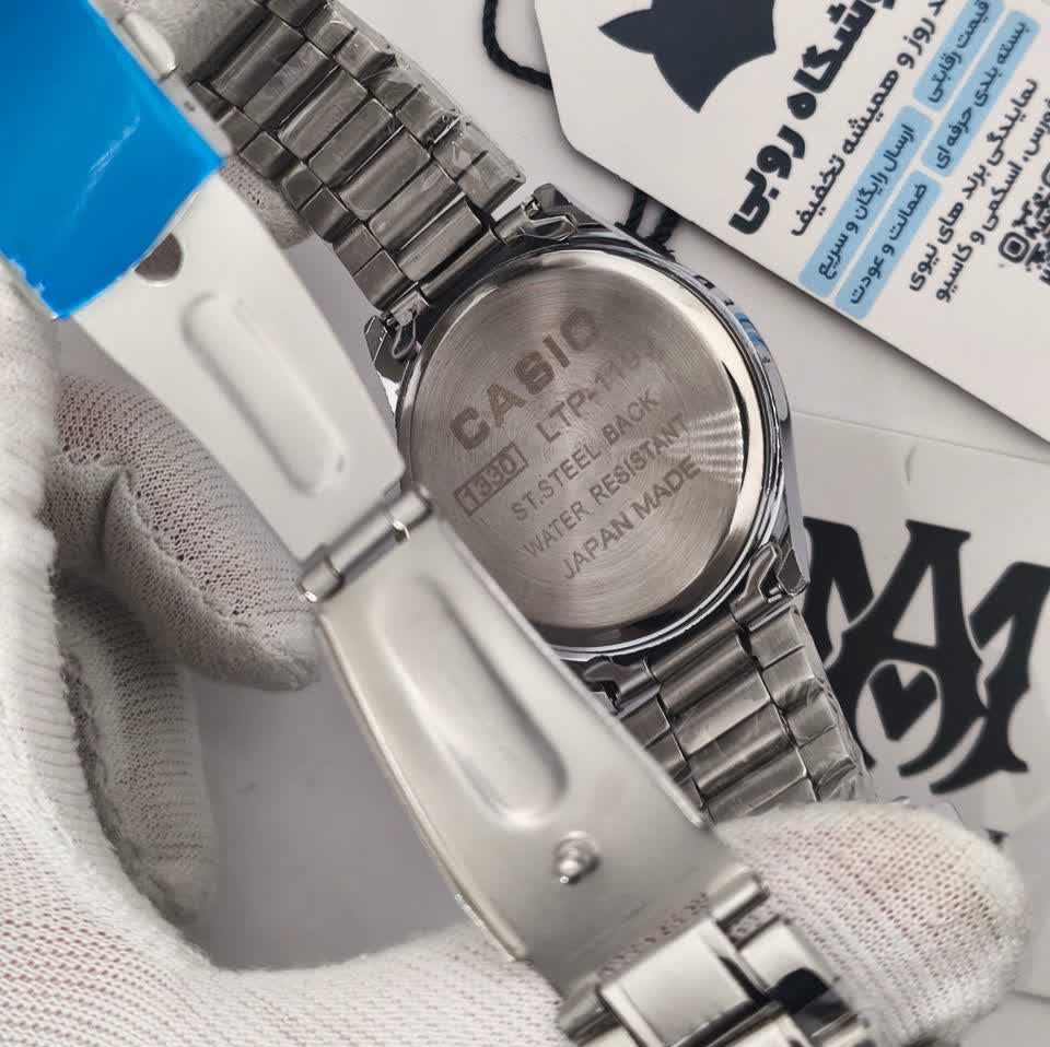 ساعت مچی مردانه کاسیو CASIO موتور ژاپن صفحه سفید مدلP1 + جعبه