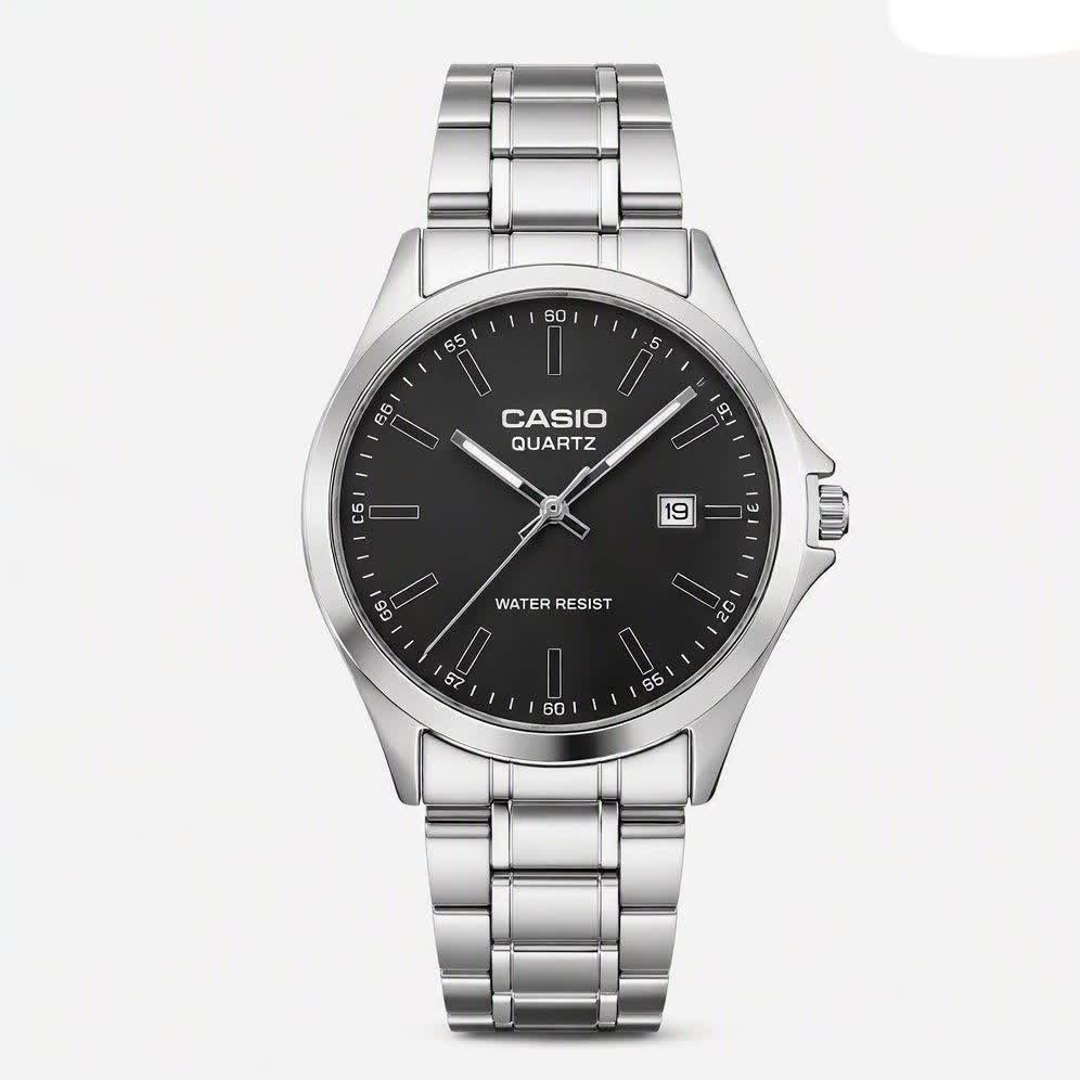 ساعت مچی مردانه کاسیو CASIO موتور ژاپن صفحه مشکی مدلP5 + جعبه