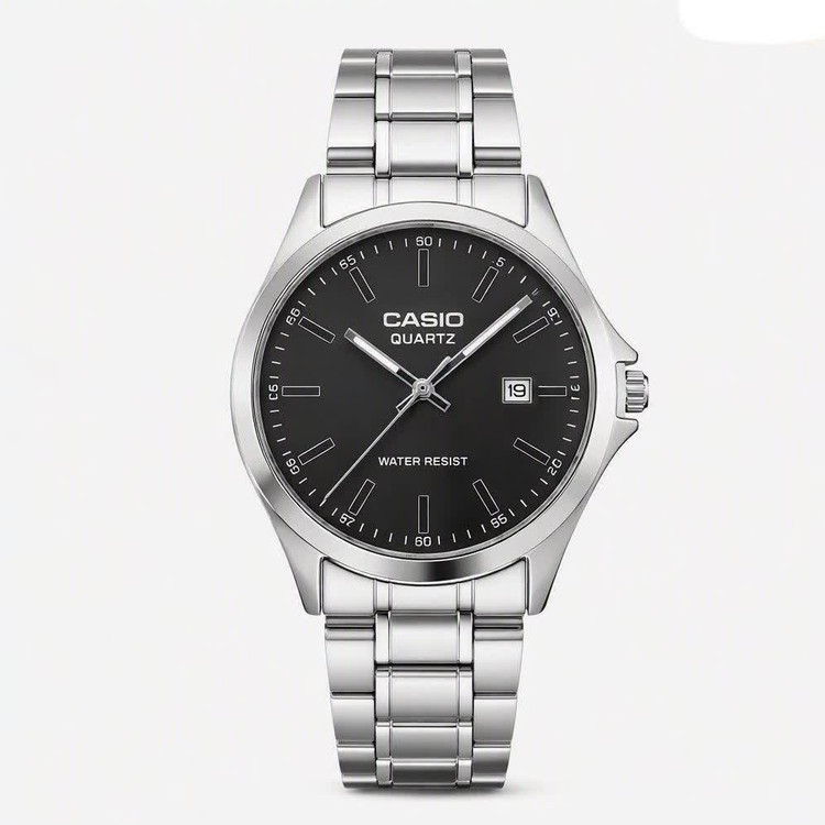 ساعت مچی مردانه کاسیو CASIO موتور ژاپن صفحه مشکی مدلP5 + جعبه