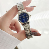 ساعت مچی زنانه کاسیو CASIO موتور ژاپن صفحه آبی مدلP6 + جعبه