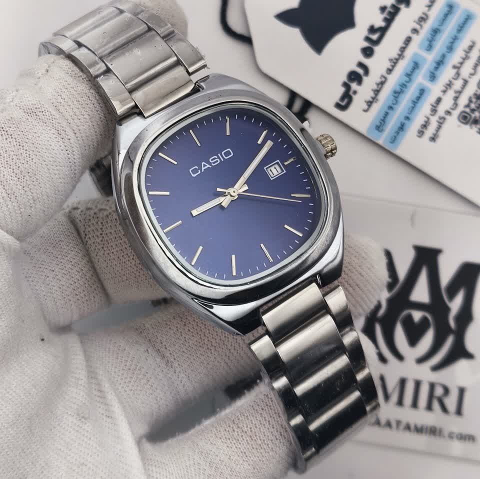 ساعت مچی مردانه کاسیو CASIO موتور ژاپن صفحه مربع مدلP7 + جعبه