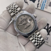 ساعت مچی مردانه رولکس دیت جاست ROLEX نقره ای طوسی