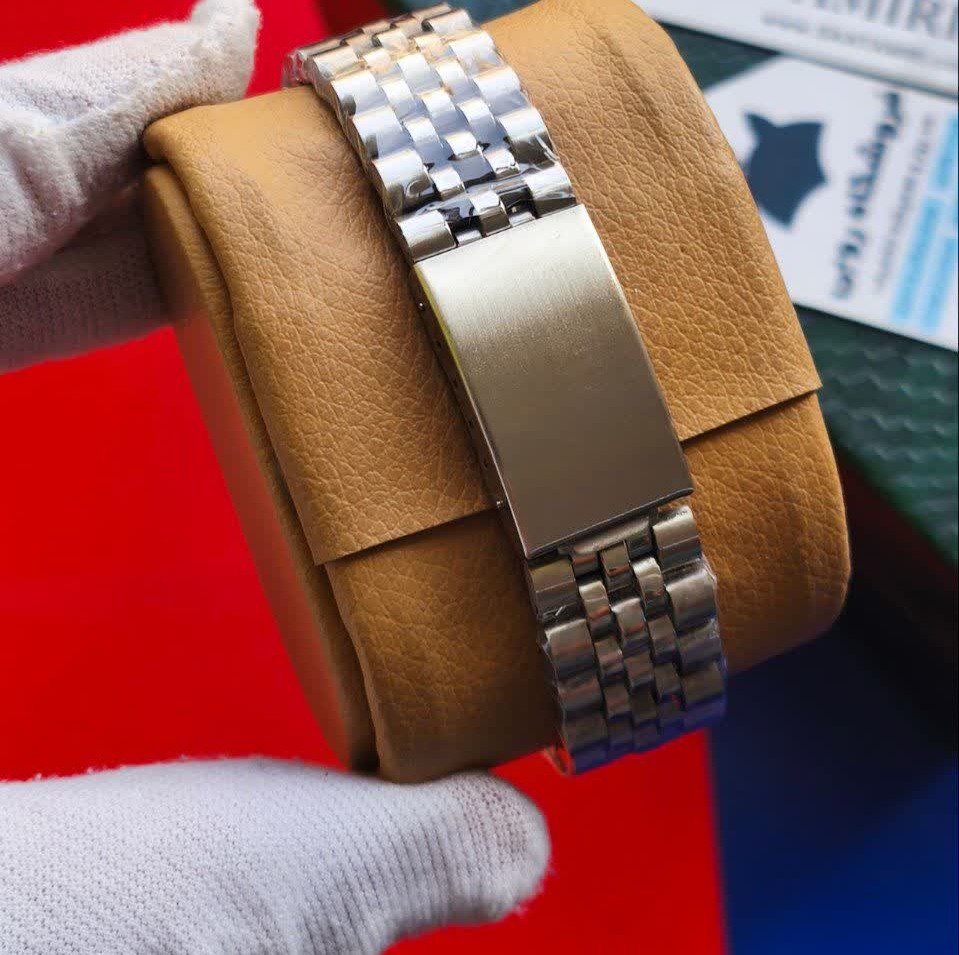 ساعت مچی مردانه رولکس دیت جاست ROLEX نقره ای طوسی