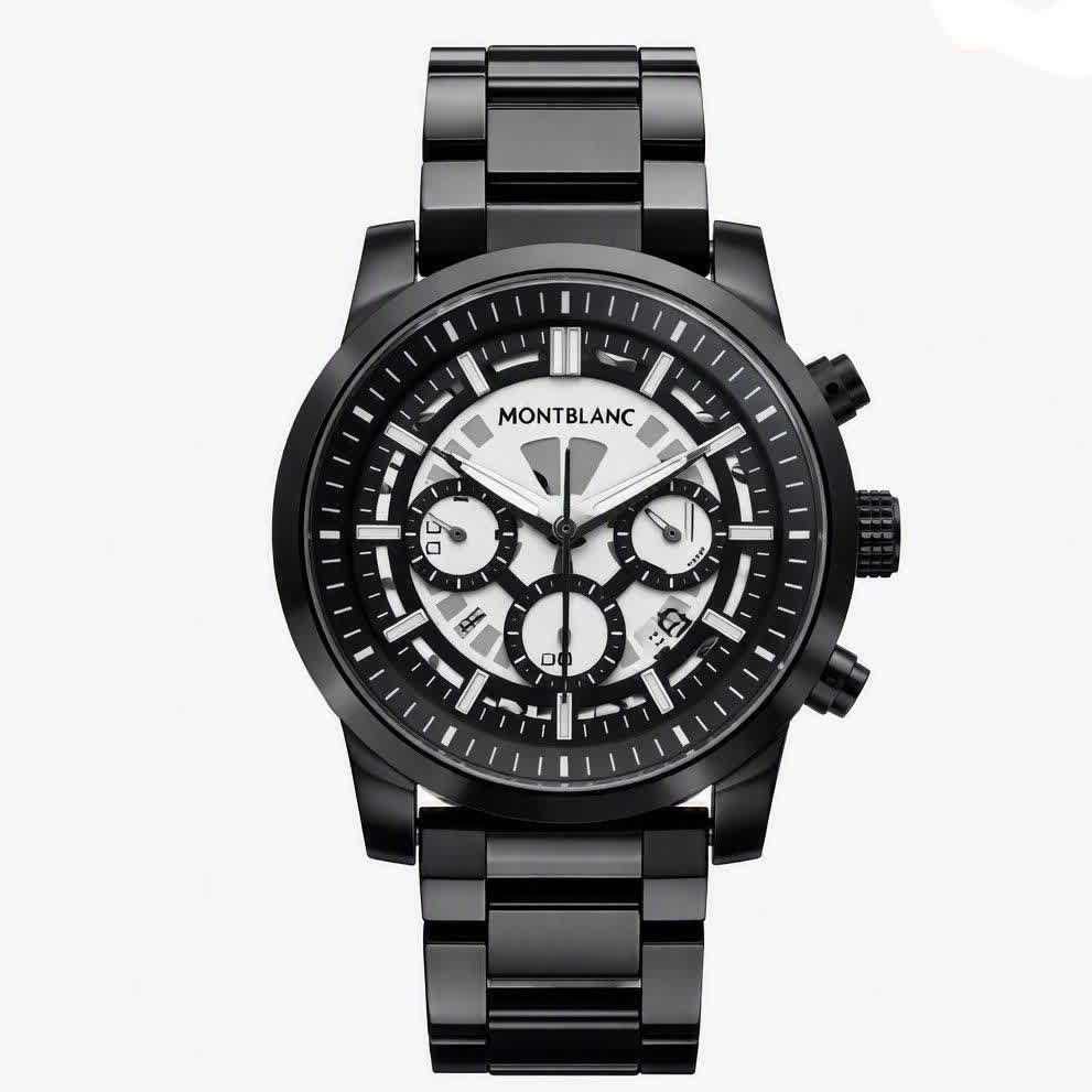 ساعت مچی سه موتوره مردانه مونت بلانک MONTBLANC مشکی
