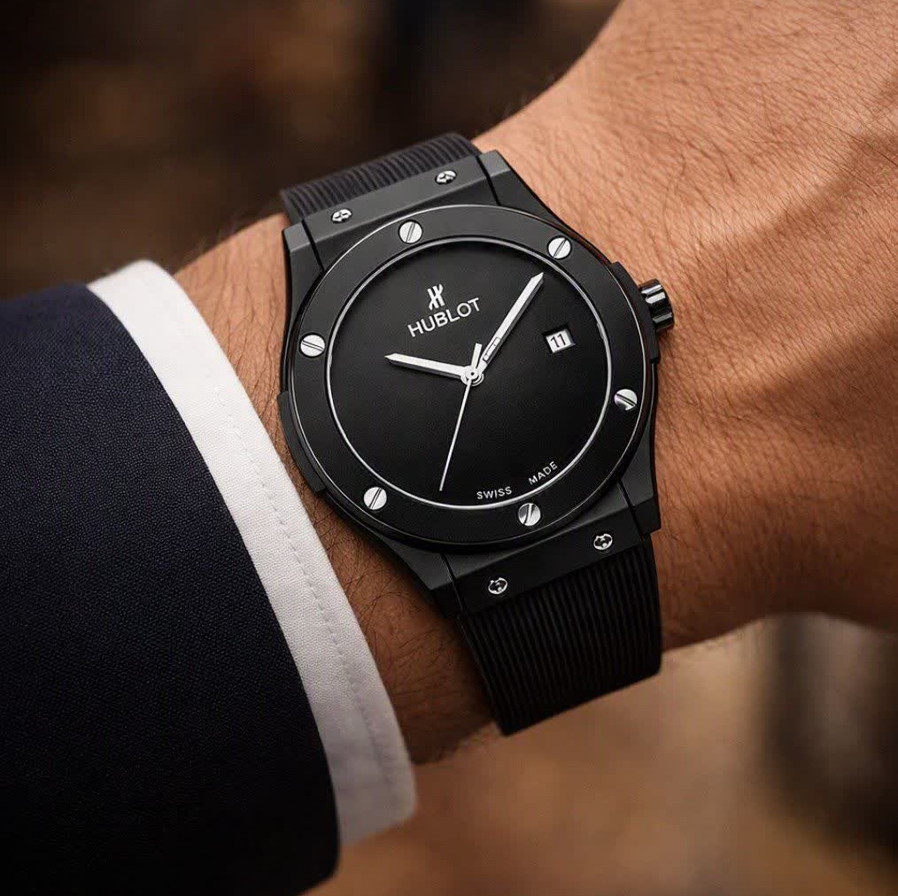 ساعت مچی مردانه هابلوت HUBLOT فول بلک