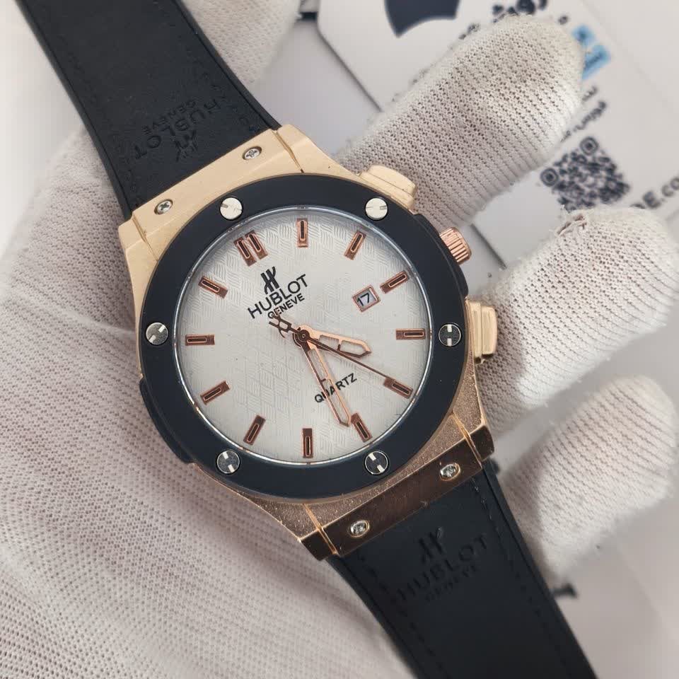 ساعت مچی مردانه هابلوت HUBLOT بند چرم مشکی