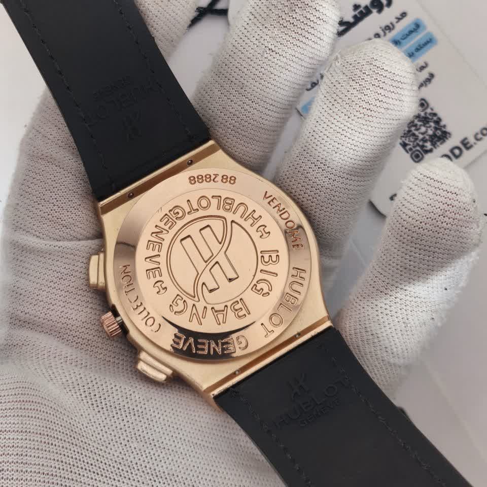 ساعت مچی مردانه هابلوت HUBLOT بند چرم مشکی