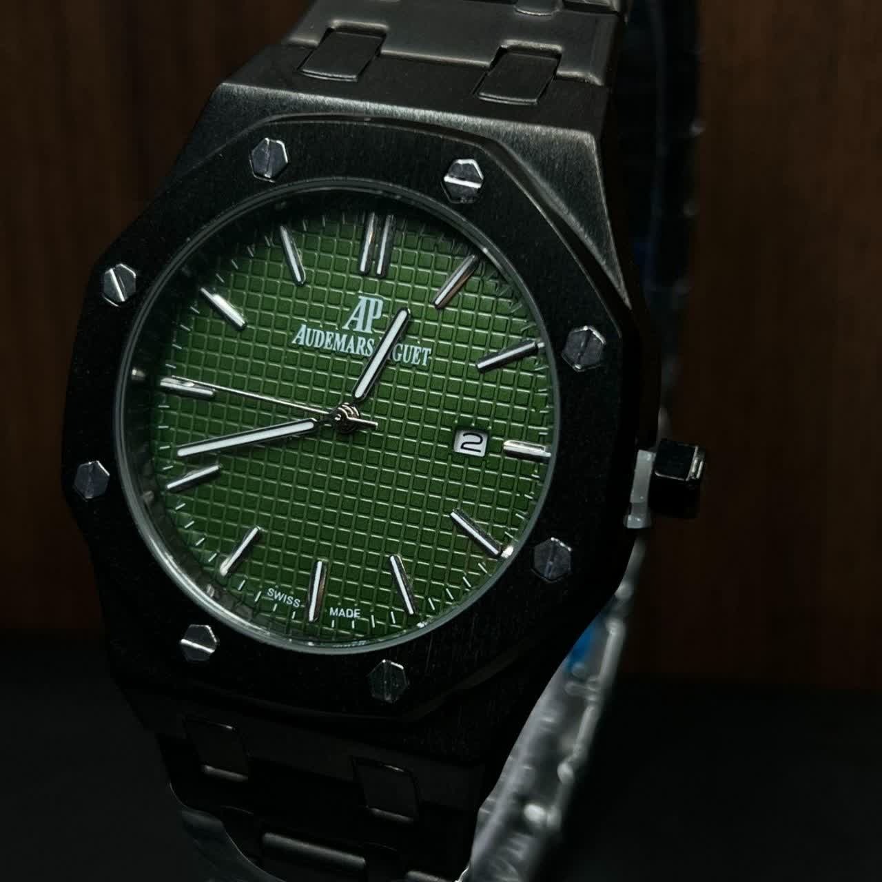 ساعت مچی مردانه اودمار پیگه Audemars Piguet مشکی صفحه سبز