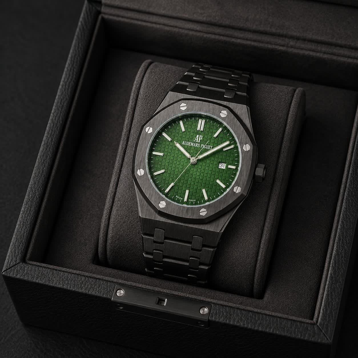 ساعت مچی مردانه اودمار پیگه Audemars Piguet مشکی صفحه سبز