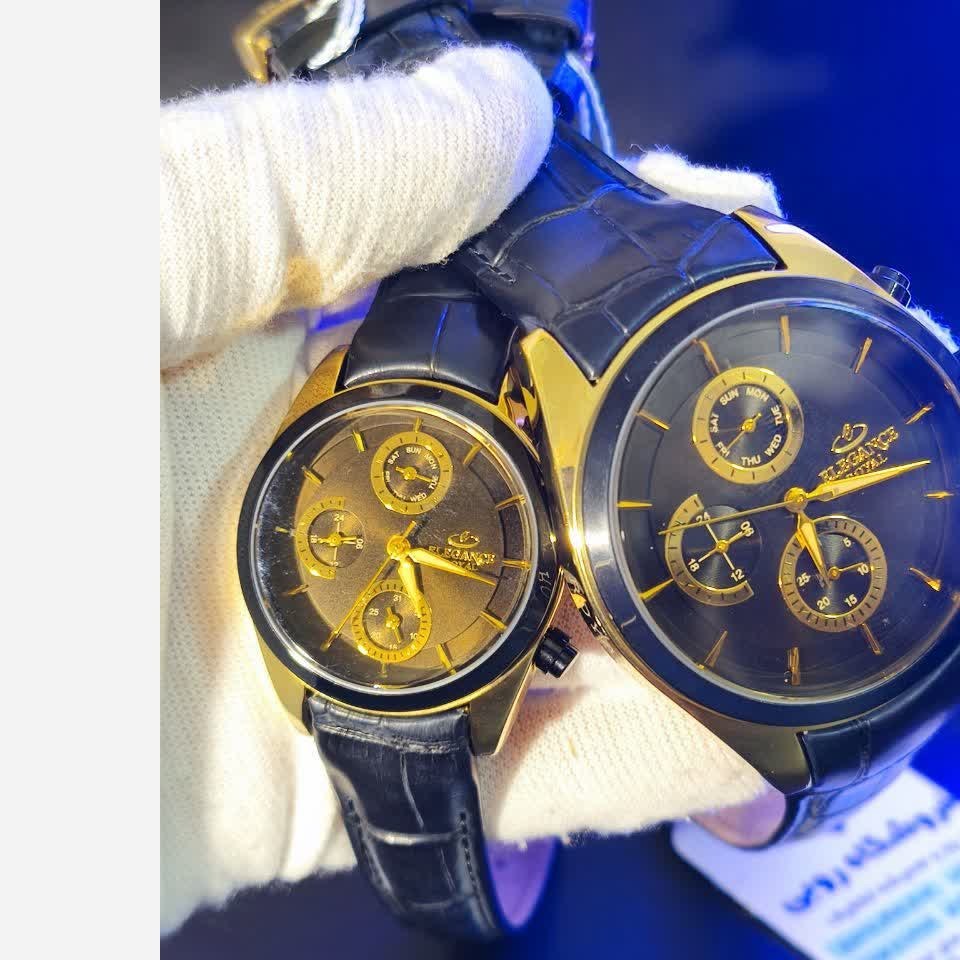 ست ساعت مچی کرنوگراف زنانه و مردانه الگانس رویال ELEGANCE ROYAL موتور ژاپن ارجینال