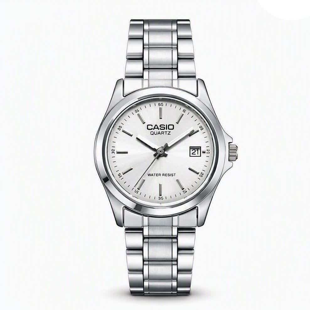 ساعت مچی زنانه کاسیو CASIO موتور ژاپن صفحه سفید کدc39 + جعبه