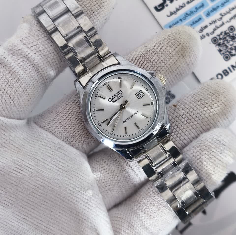 ساعت مچی زنانه کاسیو CASIO موتور ژاپن صفحه سفید کدc39 + جعبه