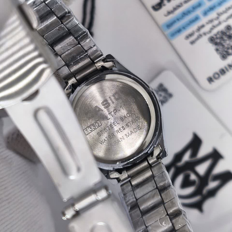 ساعت مچی زنانه کاسیو CASIO موتور ژاپن صفحه سفید کدc39 + جعبه