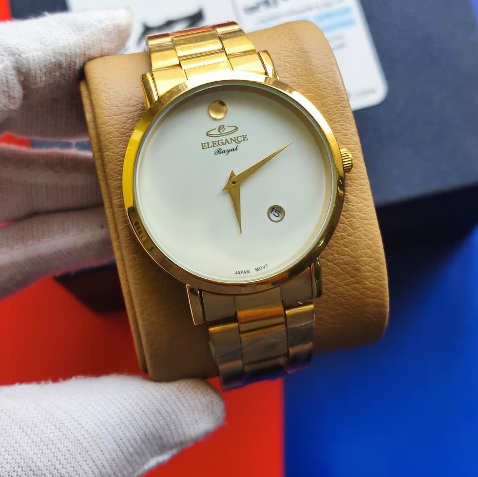 ساعت مچی مردانه الگانس ELEGANCE موتور ژاپن صفحه سفید