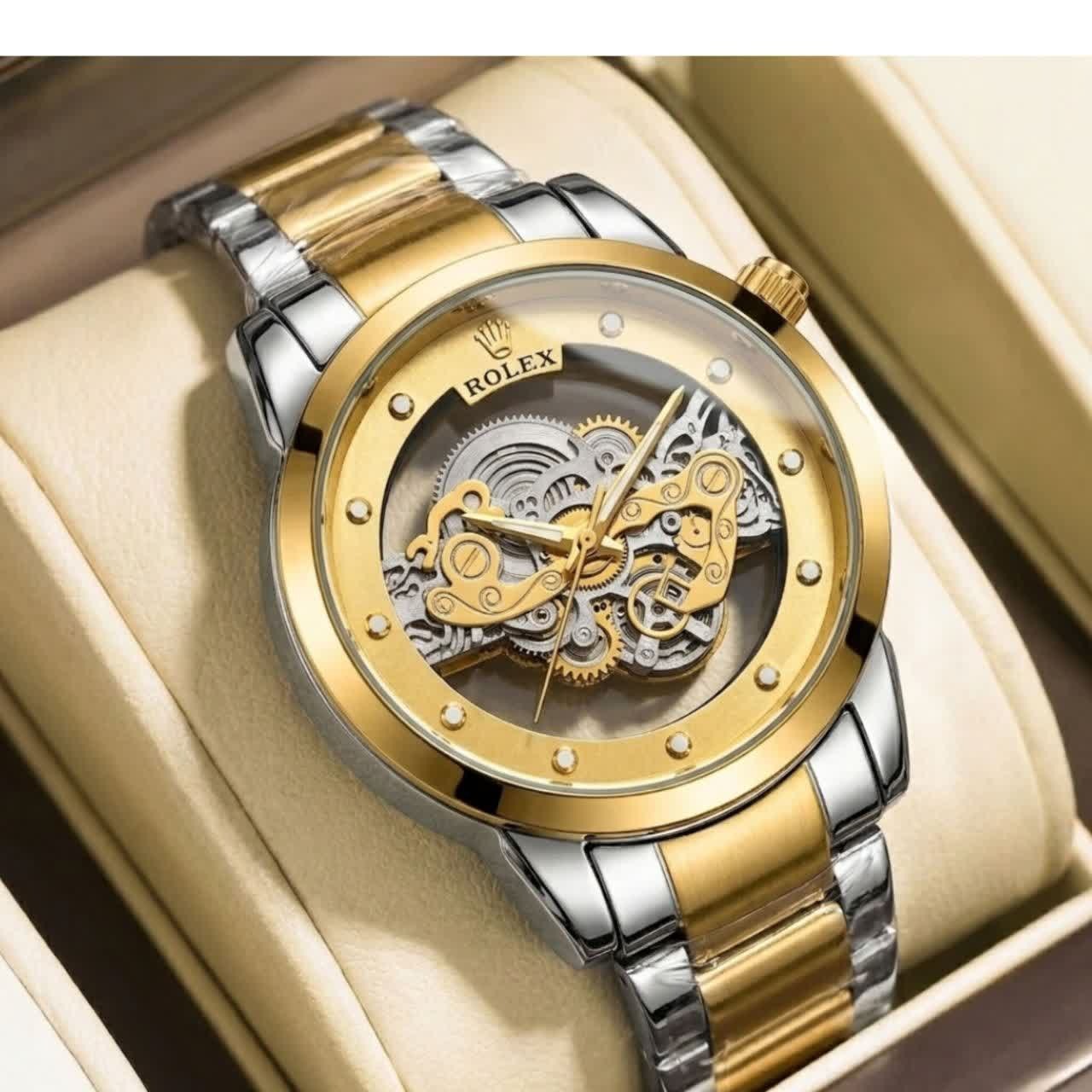 ساعت مچی مردانه رولکس ROLEX پشت و رو نمایان