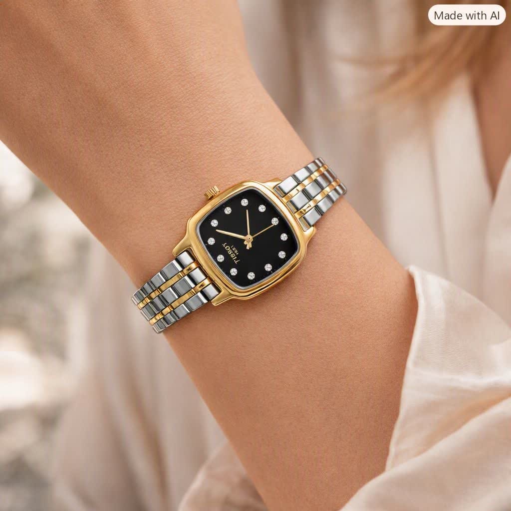 ساعت مچی زنانه تیسوت TISSOT ارجینال بالاترین کیفیت - قفل مخفی مدل4